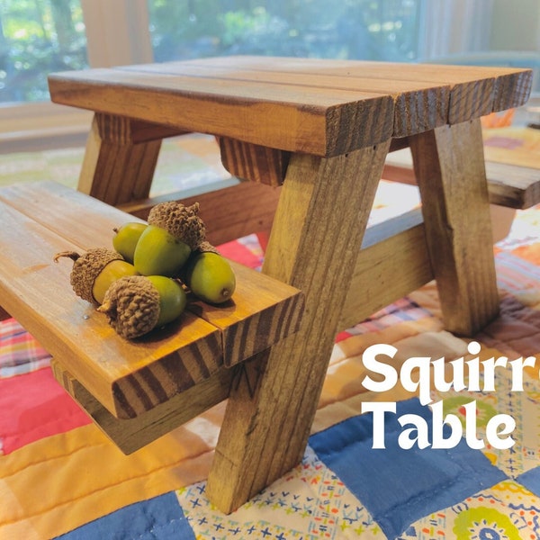Squirrel Picnic Table Etsy