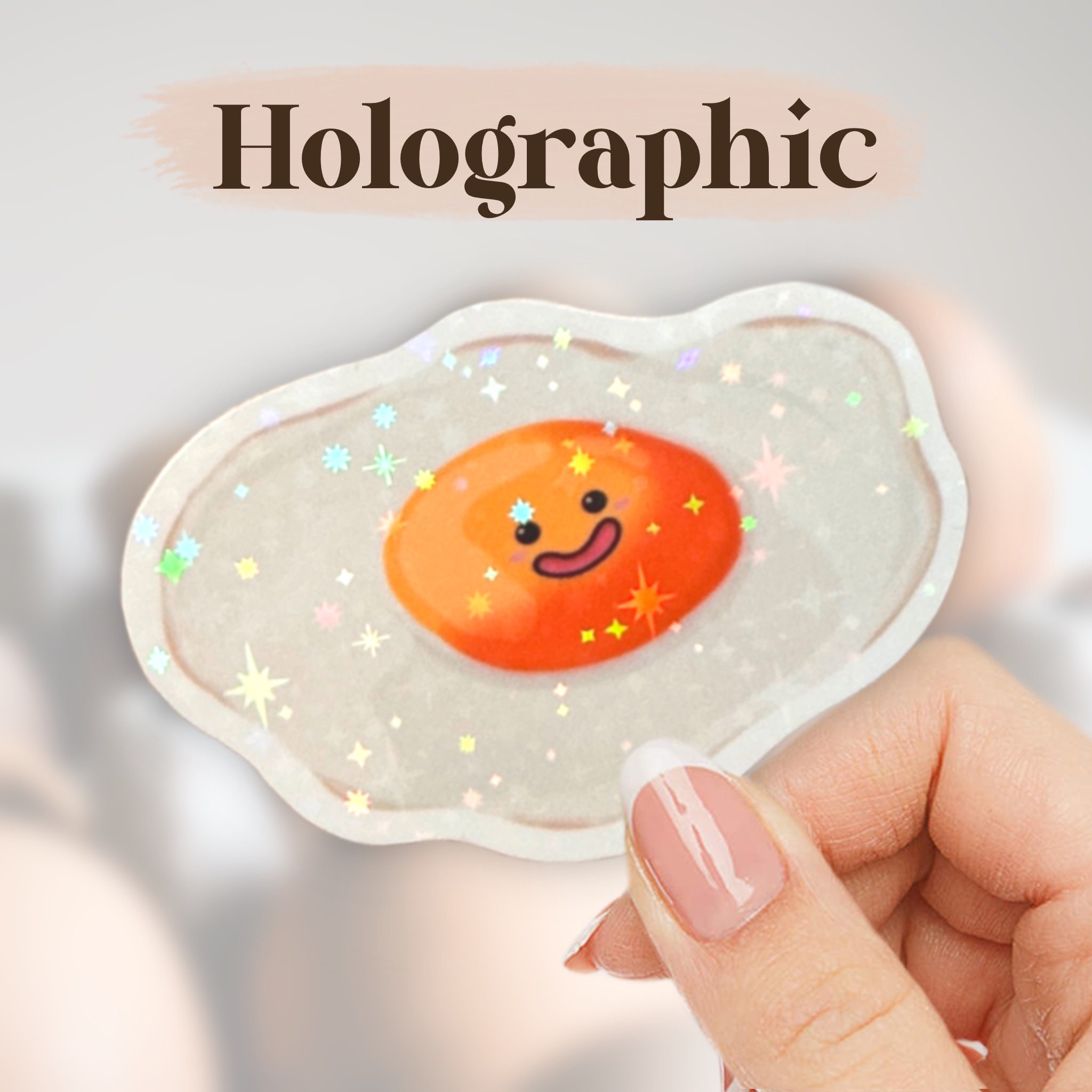 Cute Egg Sticker, Fried Egg Sticker, Waterproof Sticker, Sticker for ...