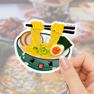 Ramen Sticker, Asian Food Sticker, Japanese Food Sticker, Cute Food Sticker, Waterproof Sticker, Laptop Sticker, Funny Sticker