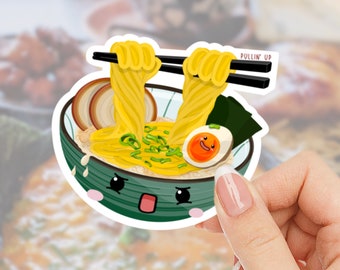 Ramen Sticker, Asiatischer Food Sticker, Japanischer Food Sticker, Süßer Food Sticker, Wasserfester Aufkleber, Laptop Sticker, Lustiger Sticker