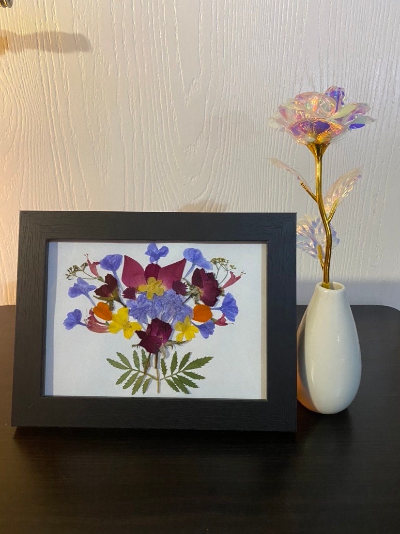 Buy Pressed Flowers Wall Art Made Of Real Dried Plants, 58 OFF