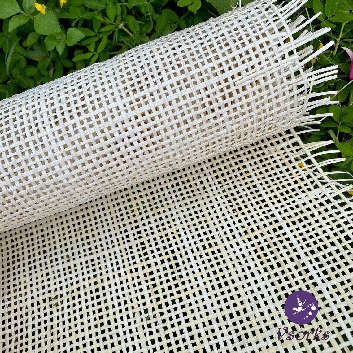 Rattan Cane Webbing Roll for DIY Project Bleached Cane Fabric Perfect for  Your Furniture 