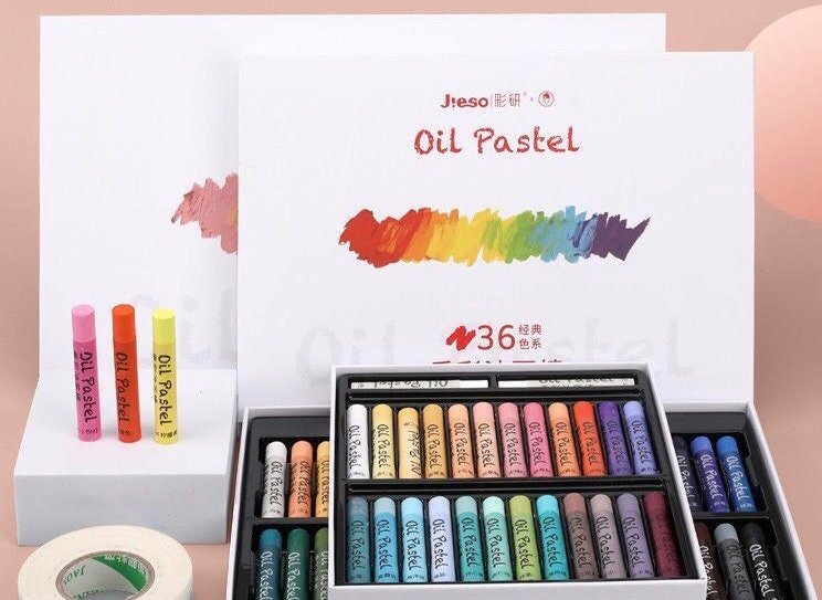 Jieso エクストラソフト クリーミー オイルパステル 36色と48色の