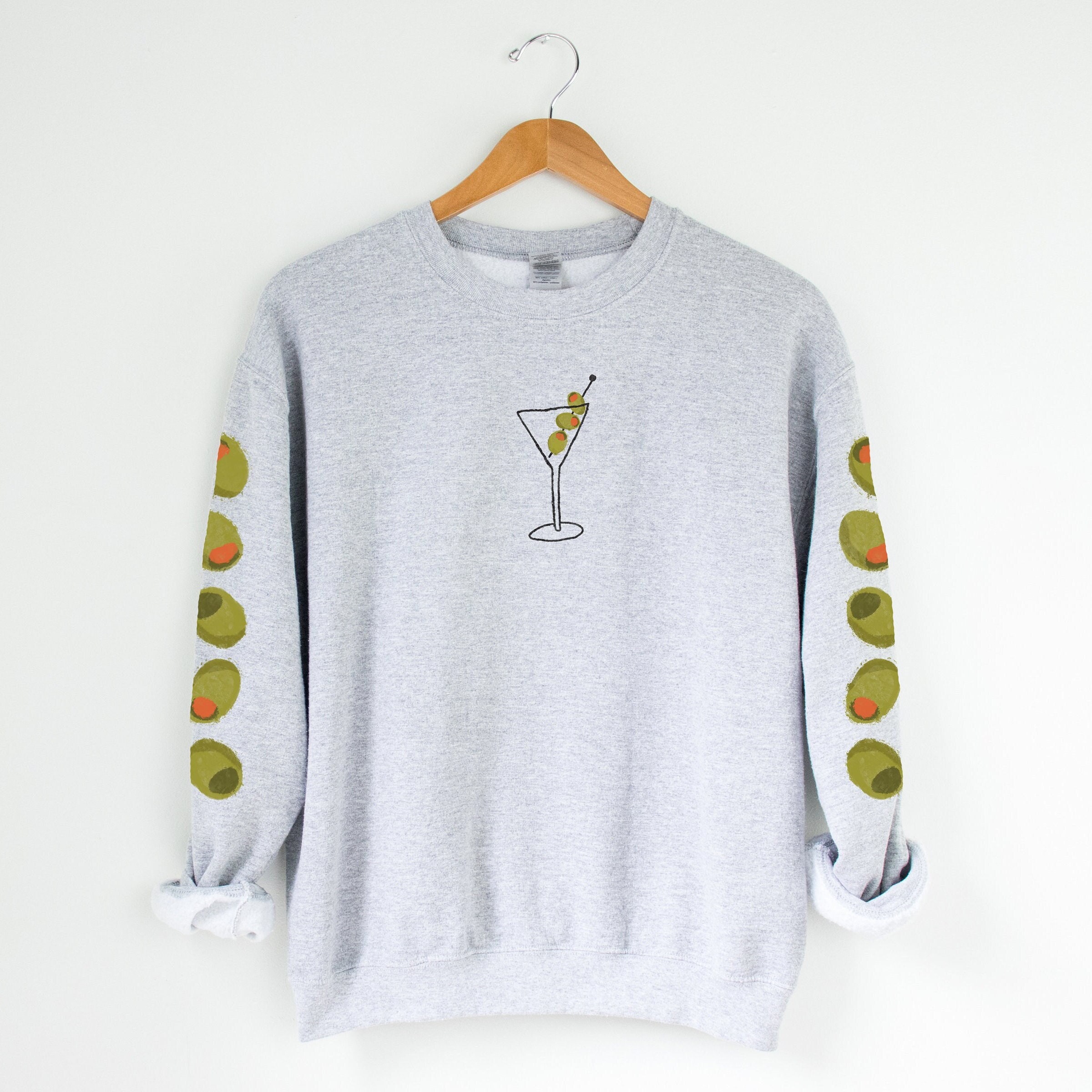 Martini Sweatshirt, Martini Crewneck, Happy Hour Crewneck - Etsy