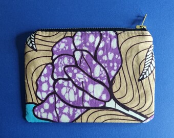 Mini Wallet / Cotton Coin Purse / Handmade Cotton Credit Card Holder / Mini Pouch Small Coin Purse / Handmade / Floral / Flowers / Shapies