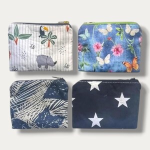 Animal Print Mini Wallet - Tarjetero - Patrones de animales - Estrella - Flores - Carteras - Monedero - Maquillaje - Regalo único para ella