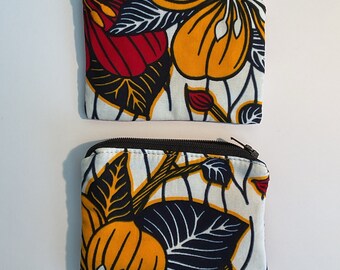Mini portefeuille - Porte-monnaie en coton - Porte-carte de crédit fait à la main - Mini pochette petits portefeuilles - African Safari Style - cadeau pour femmes - petit sac