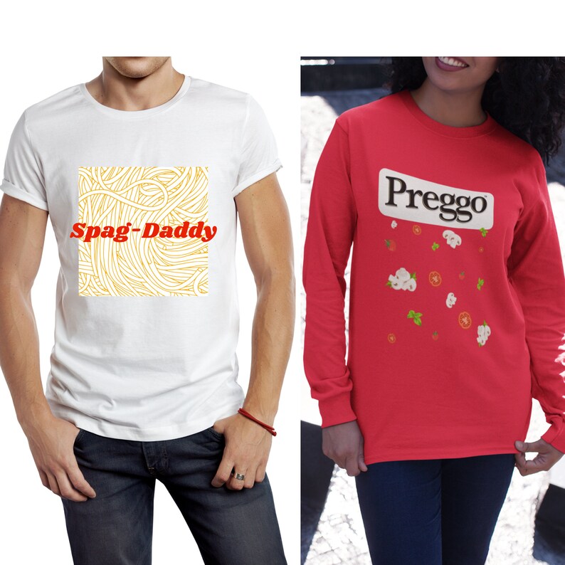 Pregnant Halloween Costumes, Preggo TOP Costume, Halloween Maternity, Pasta Sauce Costume, Funny