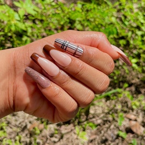 Brown Fall Press on Nails