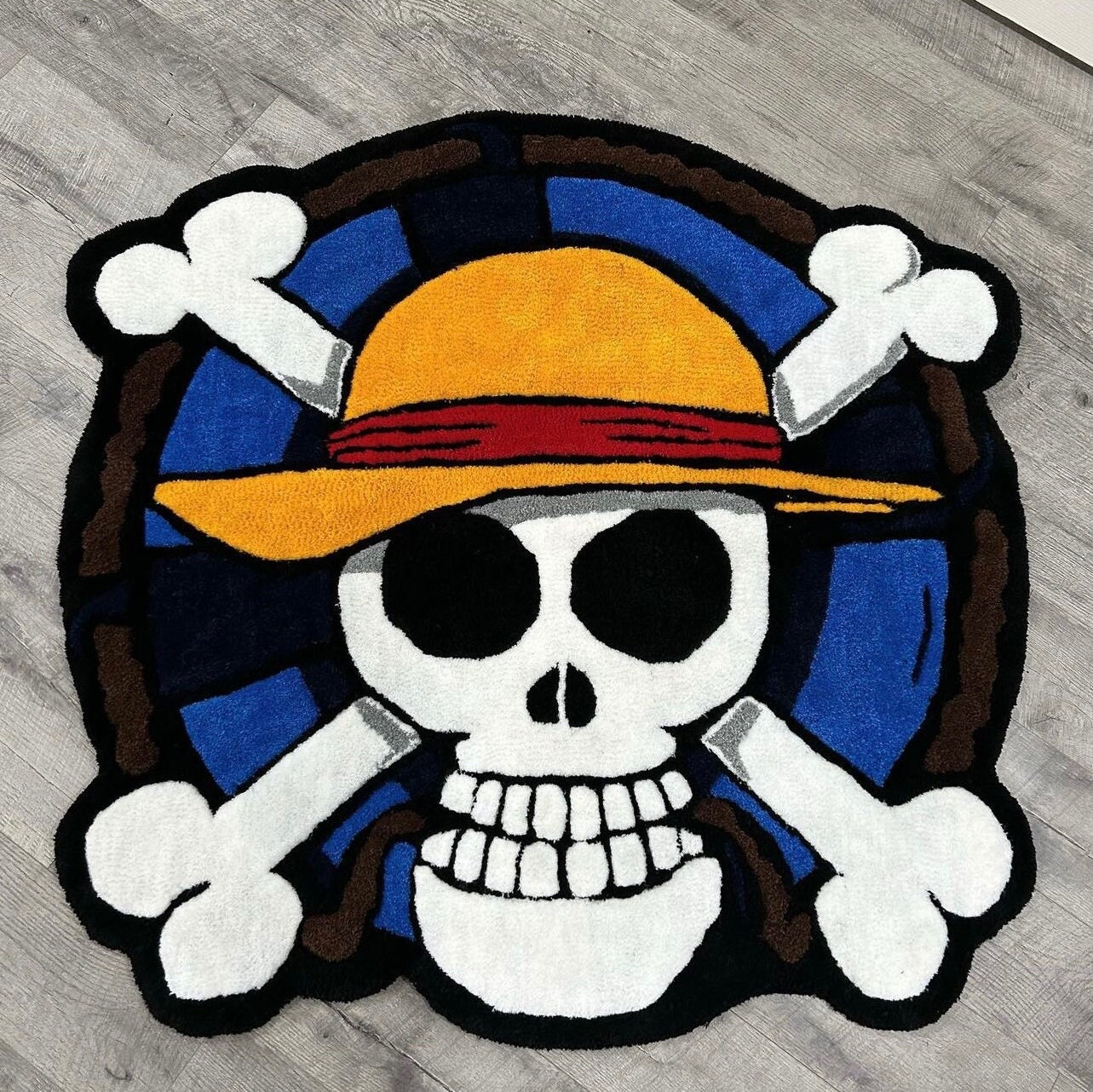 One Piece Straw Hat Pirates Flag Tapis Salon