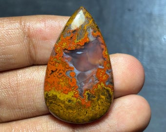 Handgeschliffener Nahtachat Cabochon | Natürliche Edelstein für die Schmuckherstellung