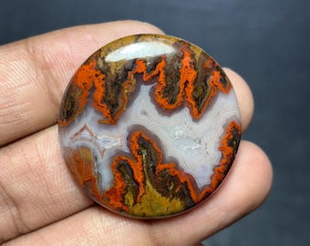Handgeschliffener Nahtachat Cabochon | Natürlicher Edelstein für Schmuck
