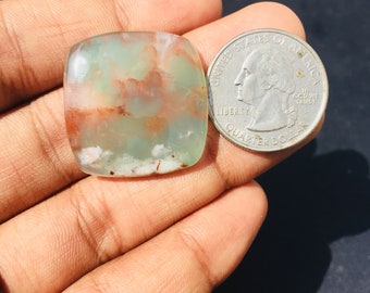 100% Natural Aqua chalcedony square Shape Aqua chalcedony Gemstone Cabochon Loose Gemstone Aqua Gemstone For Making Jewelry & Pendant 18cts