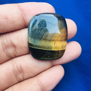 Tiger Eye !! Natural Multi tiger eye Gemstone Smooth Cabochon Best High Quality Loose Gemstone Multi Color gemstone Cushion shape 31x26x7