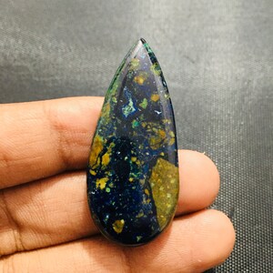 100% Azurite Malachite Cab Top Quality Azurite malachite Gemstone Natural Azurite malachite cabochon loose stone For Jewelry making 55cts
