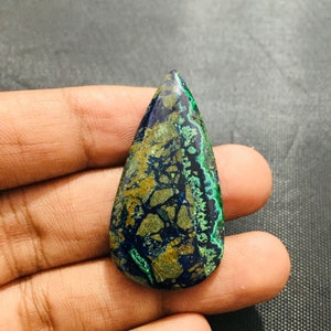 100% Azurite Malachite Cab Top Quality Azurite malachite Gemstone Natural Azurite malachite cabochon loose stone For Jewelry making 43cts