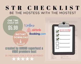 Checklista för STR-värdar I Viktiga AirBNB-värdar I Checklista för AirBNB-värdar