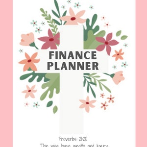 Planificador financiero floral cristiano