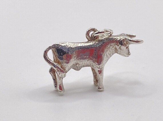 Sterling Silver Spanish Matador Charm and Bull Ch… - image 3
