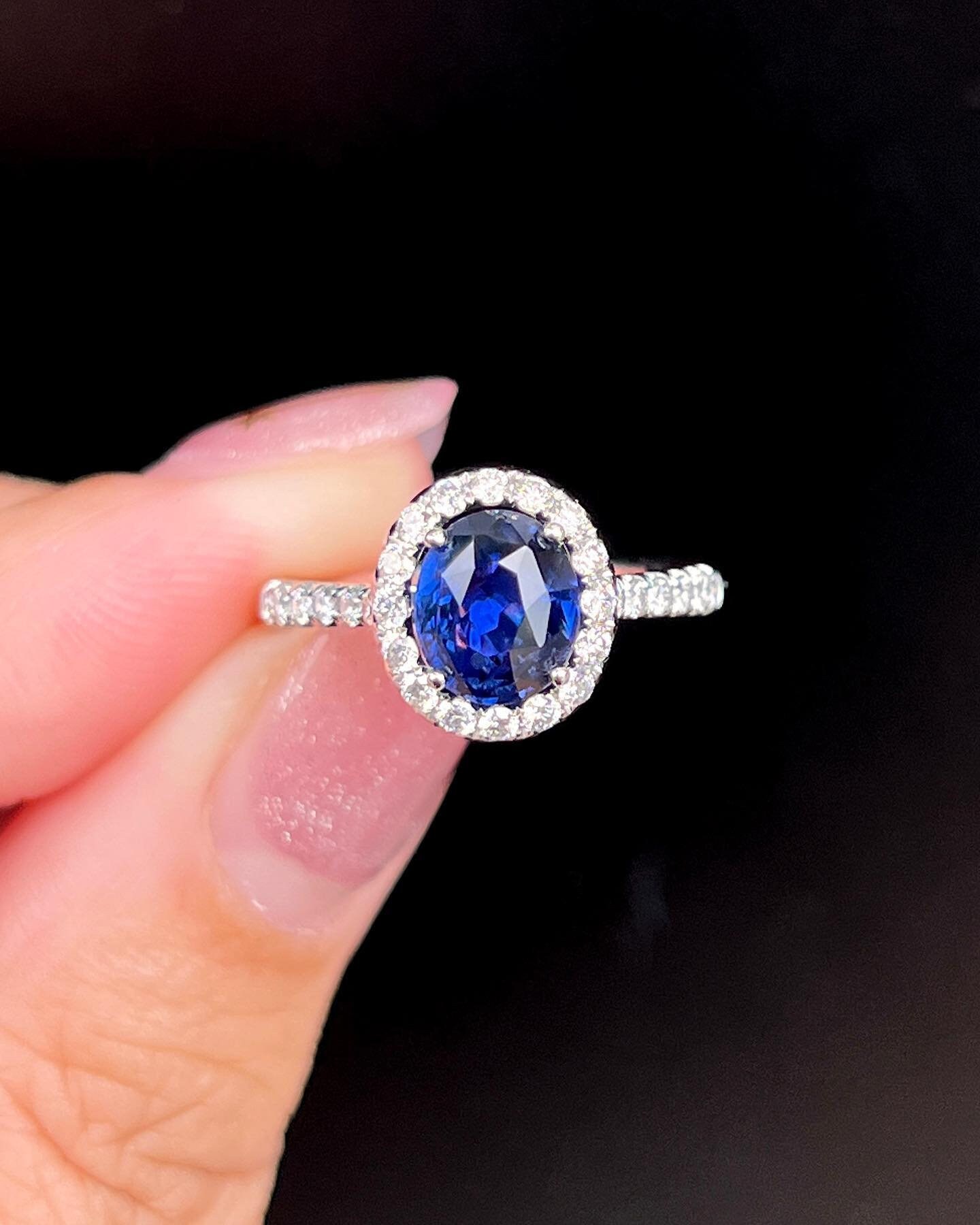 Princess Diana Ring, Alternative Wedding Ring Set, Sapphire Ring Set, Sapphire  Jewelry, White Gold Sapphire Ring, Sapphire Diamond Ring - Etsy