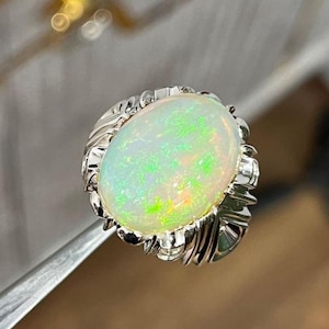 Men Opal Ring, Natural Ethiopian Opal Ring, High Fire Opal, Stylish Men’s Ring, Solid Silver,Opal Men’s Ring, Wedding Engagement Ring Gift