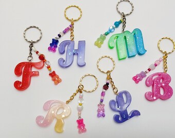 Chalk Letter Initial Y  Personalised Keyring 