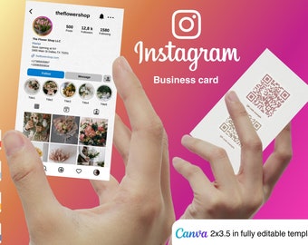 Instagram UI Business Card Template | Modern Canva Design (PDF Guide)