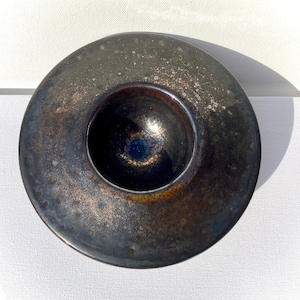 Midnight Elegance Elevated Bowl - Artistic Glazed Ceramics