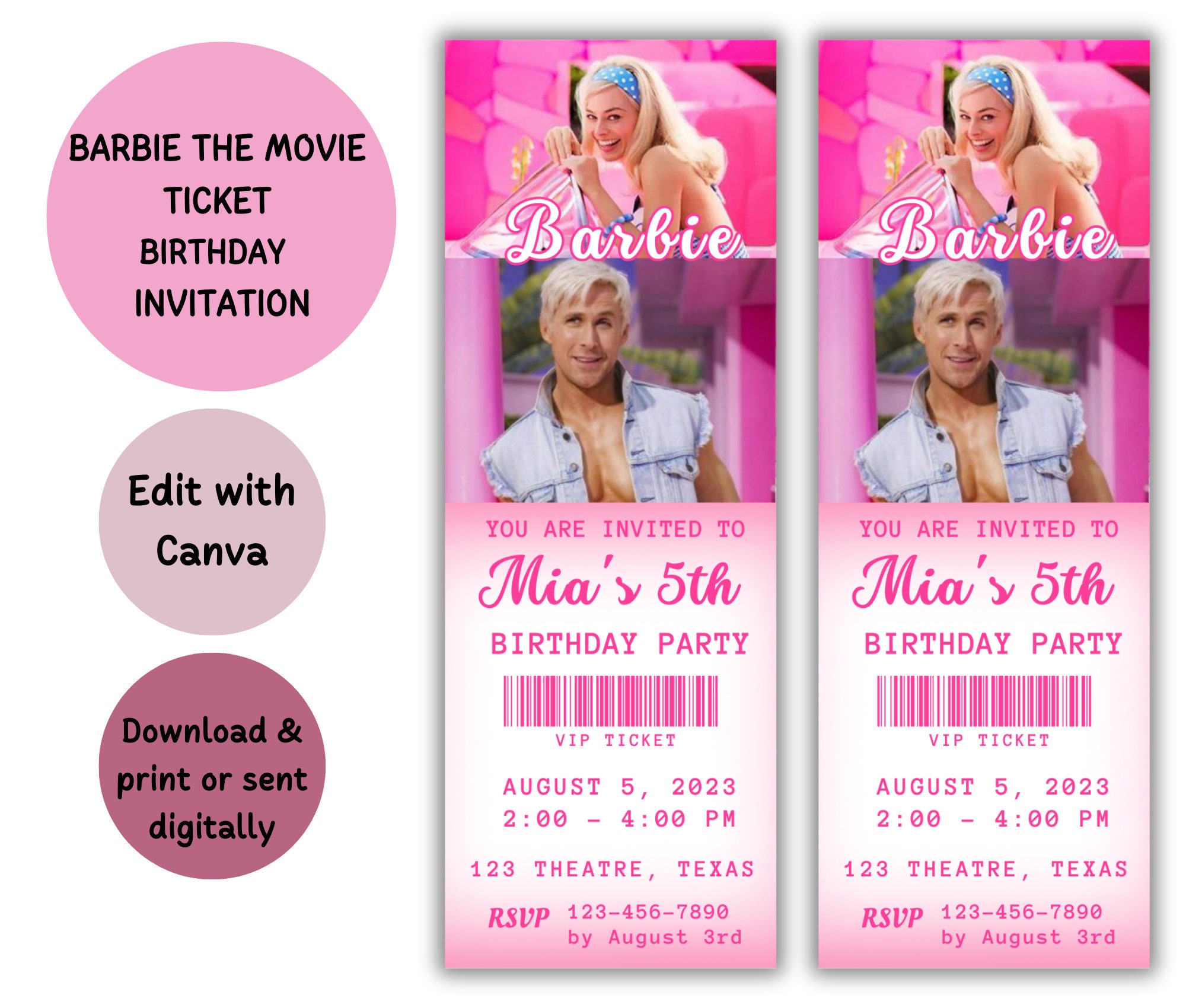 Barbie Movie Ticket Printable Free