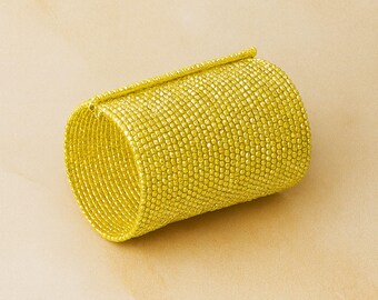 Gold Rhinestone Mesh Wide Cuff Bracelet, Statement Arm Cuff, Sparkly Gold Crystal Wrap, Bold Wedding Jewelry