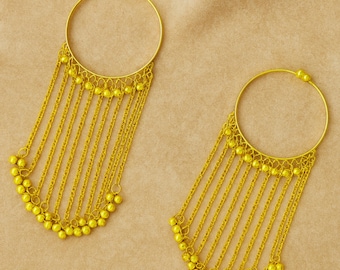 Golden Ghungroo Bangles with lateen | adjustable | Kashmiri bracelet
