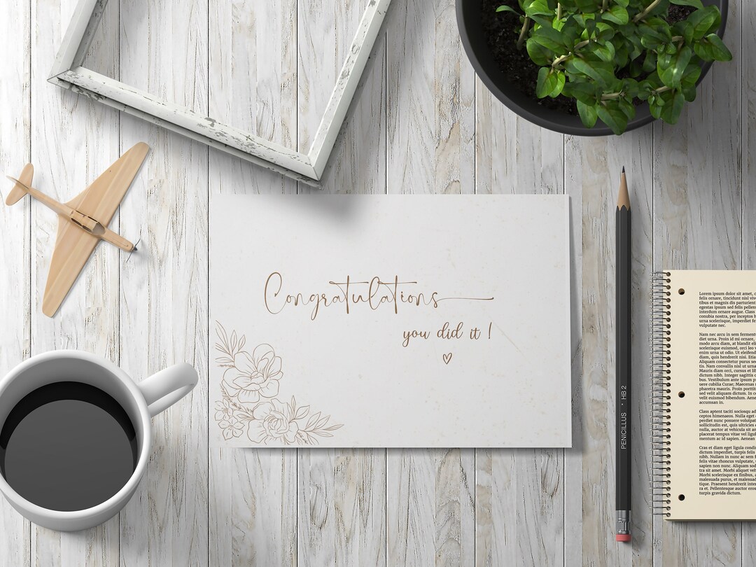Classic Congratulations Printable Card / Instant Download PDF / Digital ...