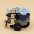 Personalized Velvet Cat Collar and Leash Optional Set with Engraved Quick Release Buckle, Matching Bowtie & AirTag Holder product logo