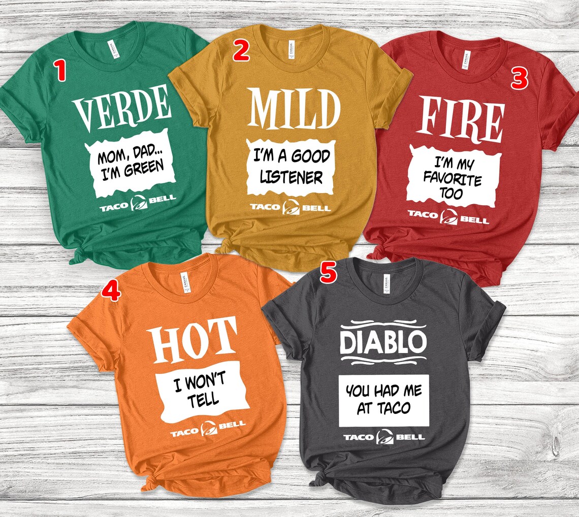 Hot Sauce Family Shirts Group Family Halloween Costumes Hot Etsy
