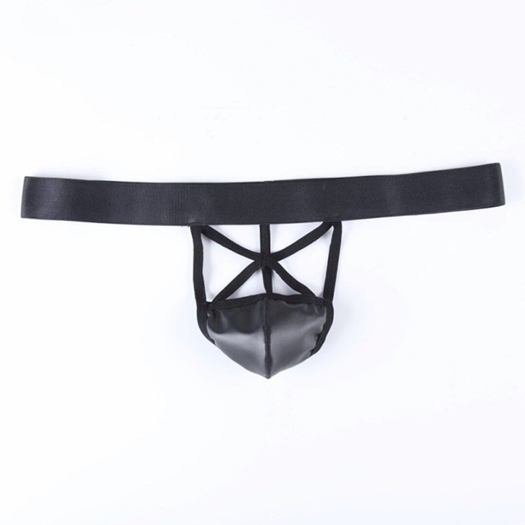 Men's Underwear Mesh Transparent Underwear Faux Leather - Etsy