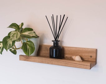 Handmade Solid Oak Nursery Shelf: Floating Picture Ledge Bookshelf