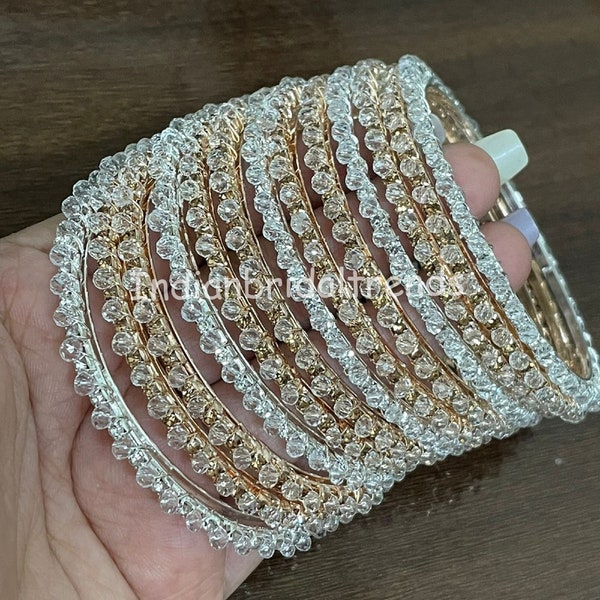 Paire de bracelets diamants | Bracelets CZ | Bijoux indiens | Bijoux pakistanais | Bijoux Bollywood | Bracelets | Bracelet en cristal