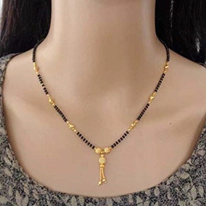 South Indian Jewelry
Gold Plated Mangalsutra/Pendant Mangalsutra/Gold Silver Mangalsutra/Indian Jewelry/Black Beads Chain/Mangalsutra for Women/Dokya mangalsutra