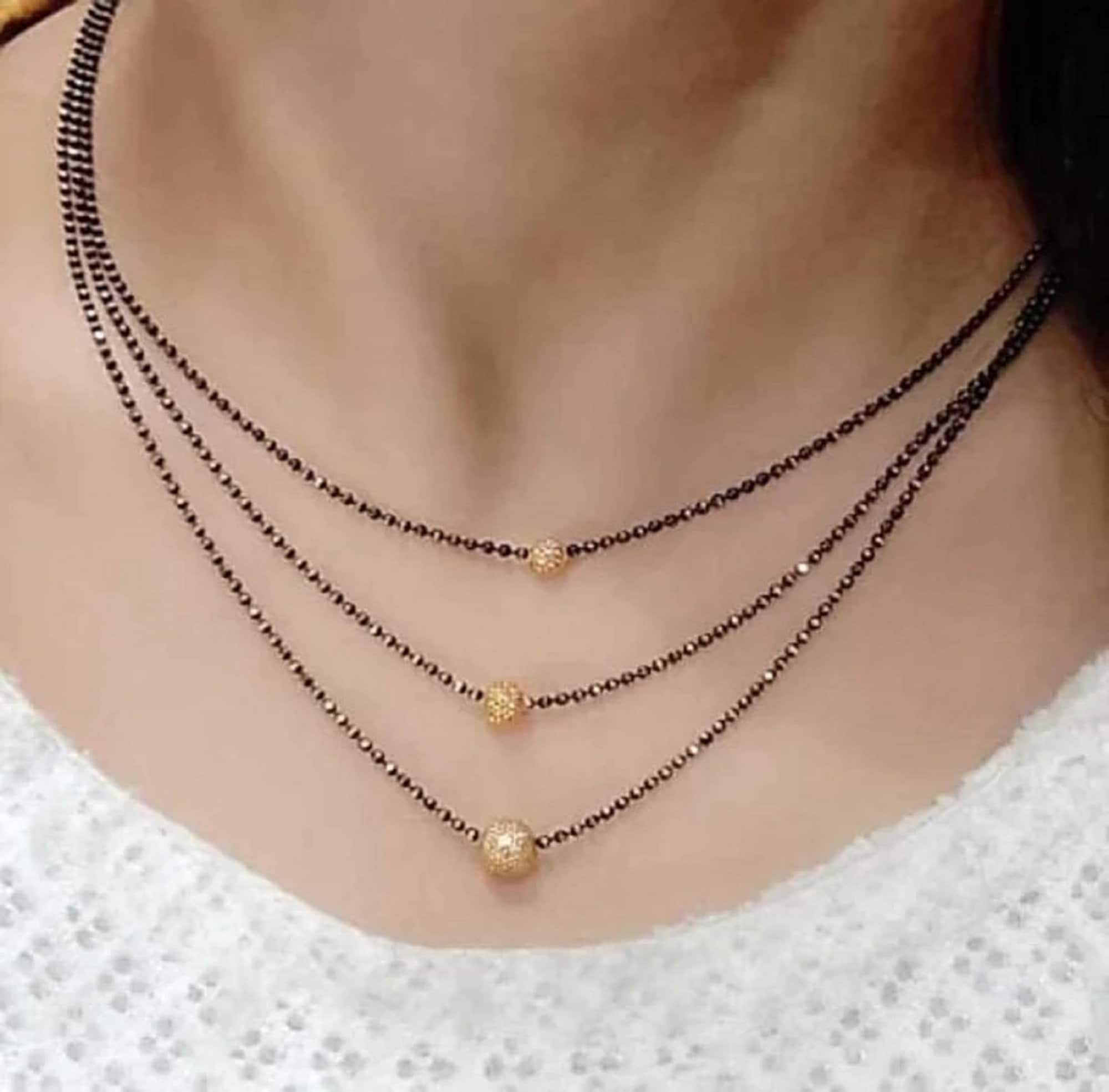 Double Chain Mangalsutra Etsy