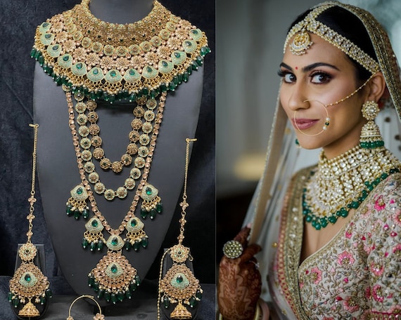 Pearl Choker Set Sabyasachi Jewelry Indian Gold Necklace Set Bollywood  Jewelry