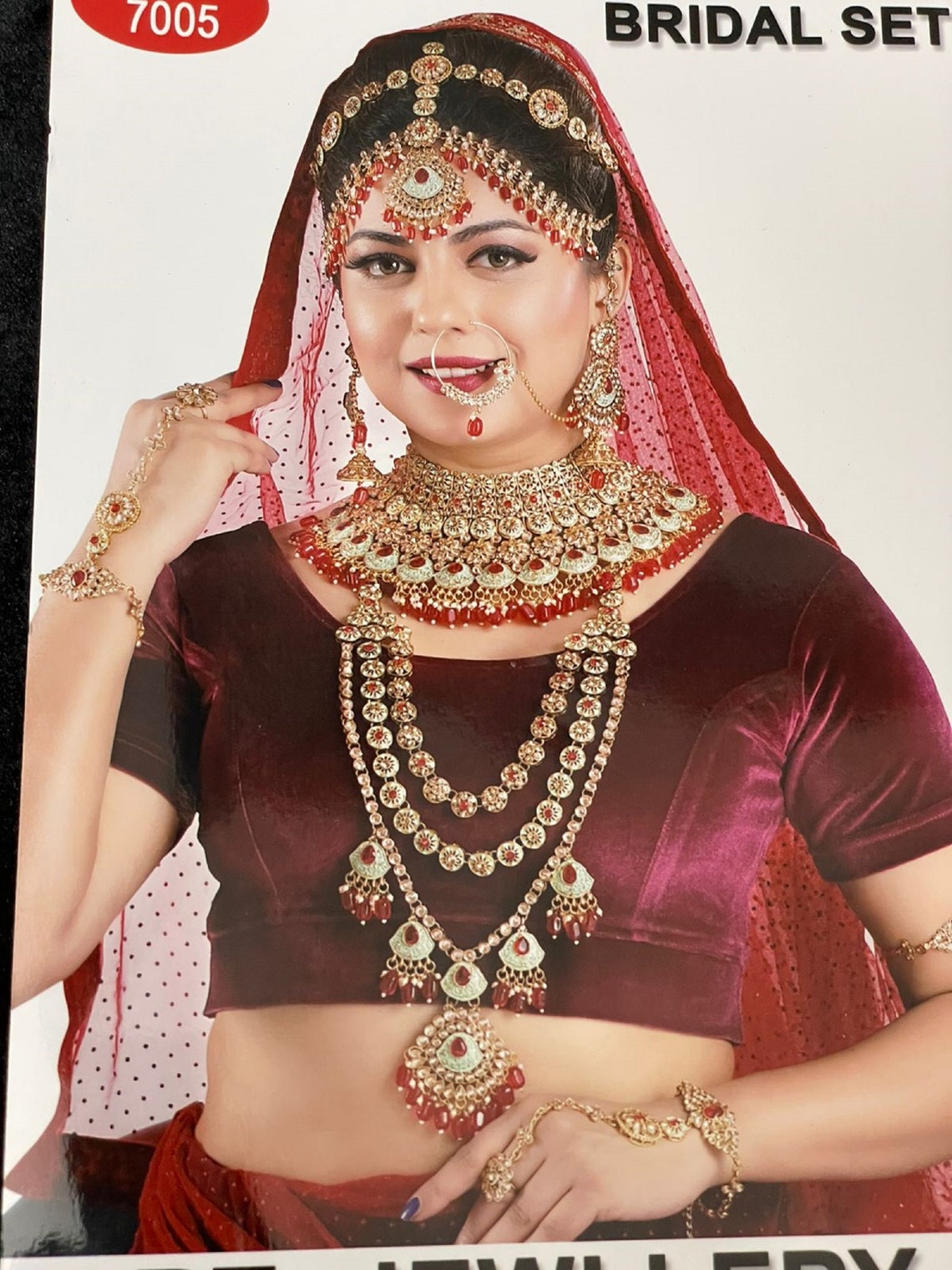 Sabyasachi Inspired Indian Bridal Jewelry Bollywood Wedding Etsy