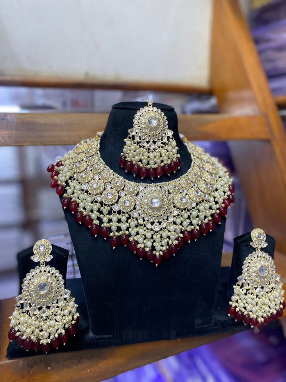 CZ Diamond Choker Necklace Set / Bridal Jewelry / CZ Choker / Indian Choker  / Pakistani Jewelry / Choker Necklace Set / Diamond Necklace - Etsy | Choker  necklace set, Diamond choker necklace, Diamond choker