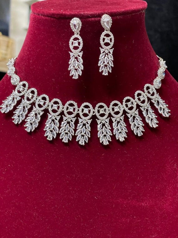 Cz statement necklace clearance