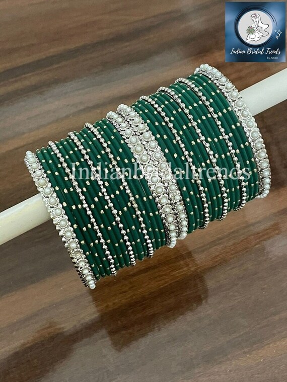 Newelegant Indian Bangles Set With Mirror Work Kada Indian