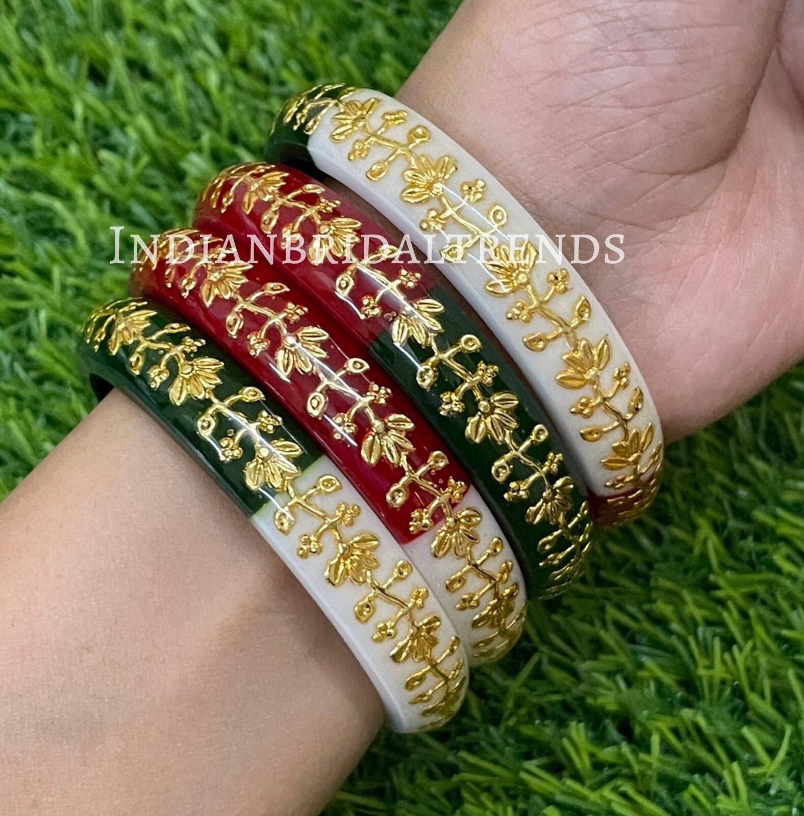 Gold kada with plastic best sale bangle
