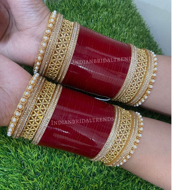 Indian Wedding Bridal Chura Bridal Bangles AD Diamond Punjabi