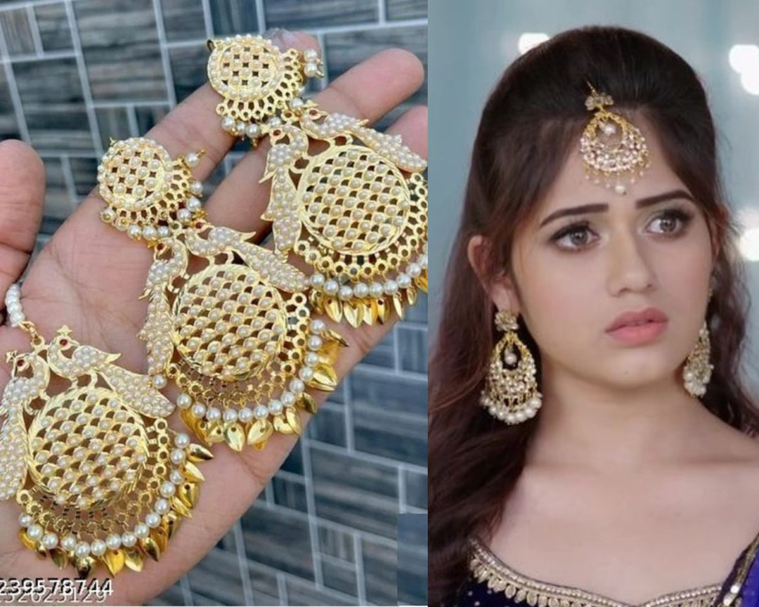 Indian Earrings Tikka and Earrings Set Indian Jewelry Etsy
