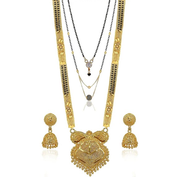 Gold plated long best sale mangalsutra