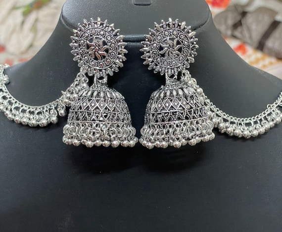 Bahubali Jhumka Earrings | Janu's Shop USA