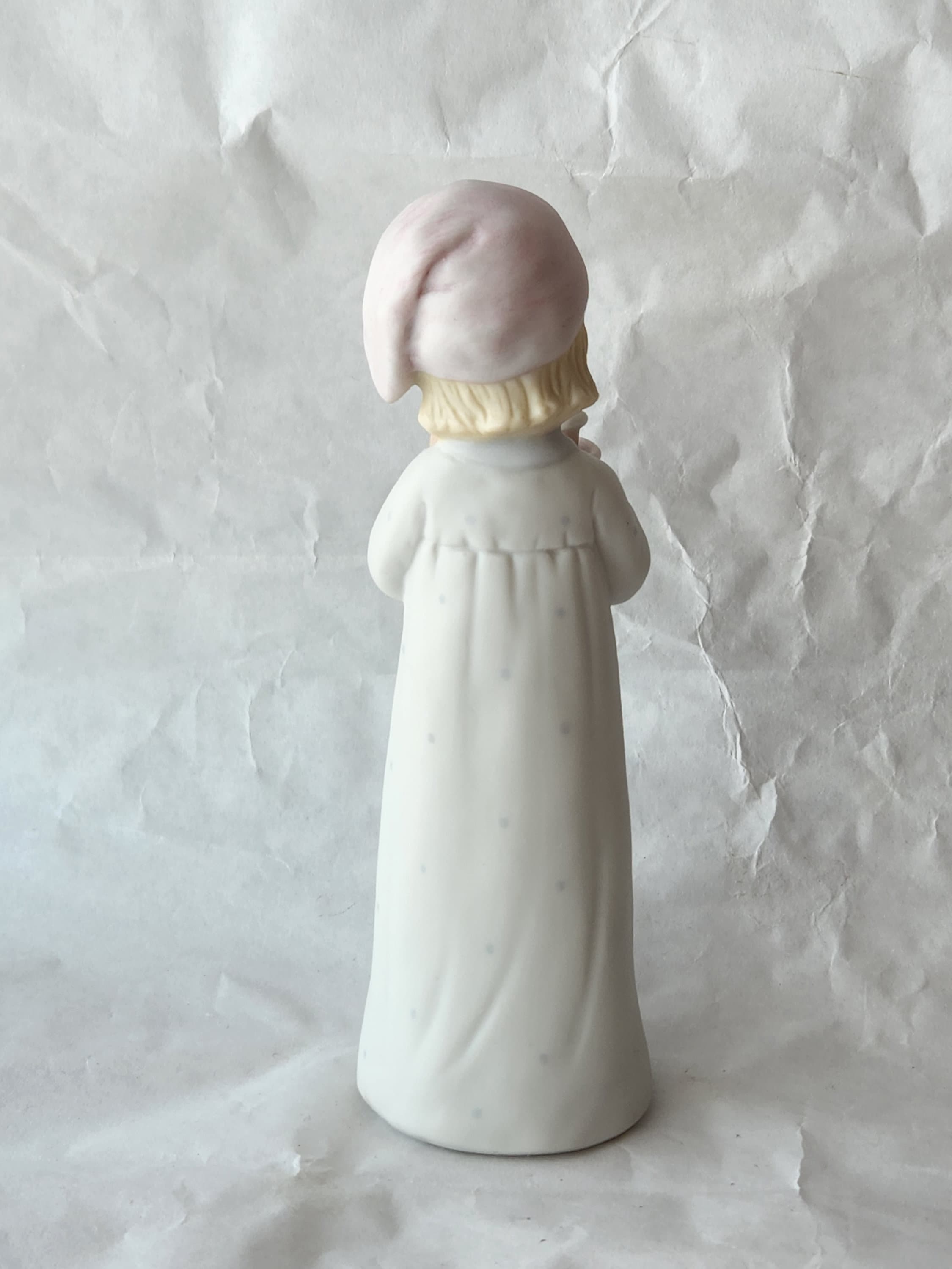 Lefton China Evening Prayer Handpainted Figurine 6 White Porcelain